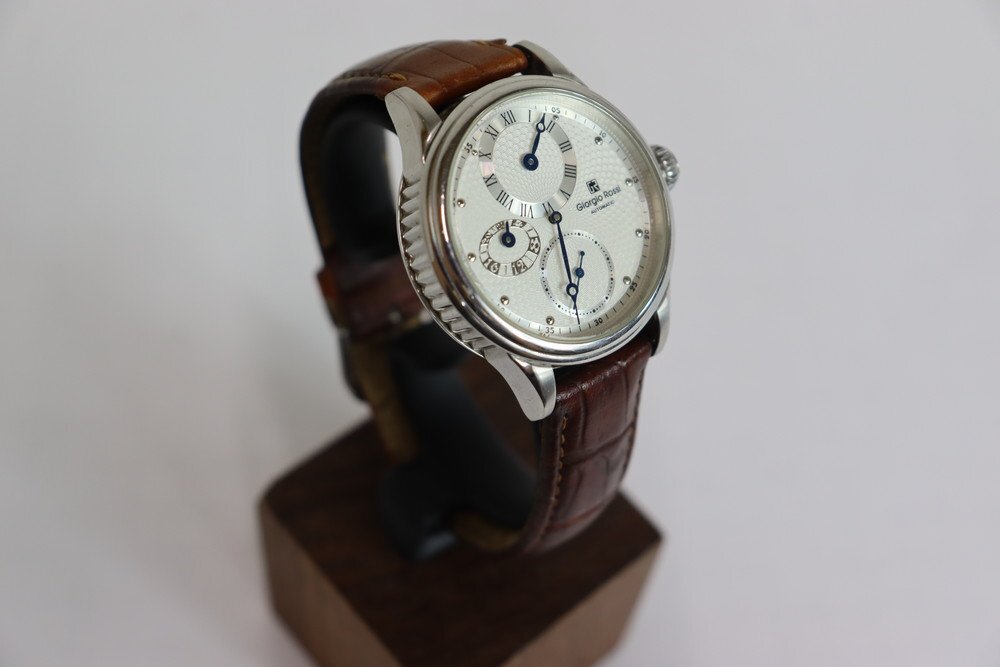 GIORGIO　ROSSI　機械式自動巻き　2タイム　ジャンピング秒針　稼働良好 動作品 ジョルジオロッシ 腕時計 自動巻き Giorgio Rossi