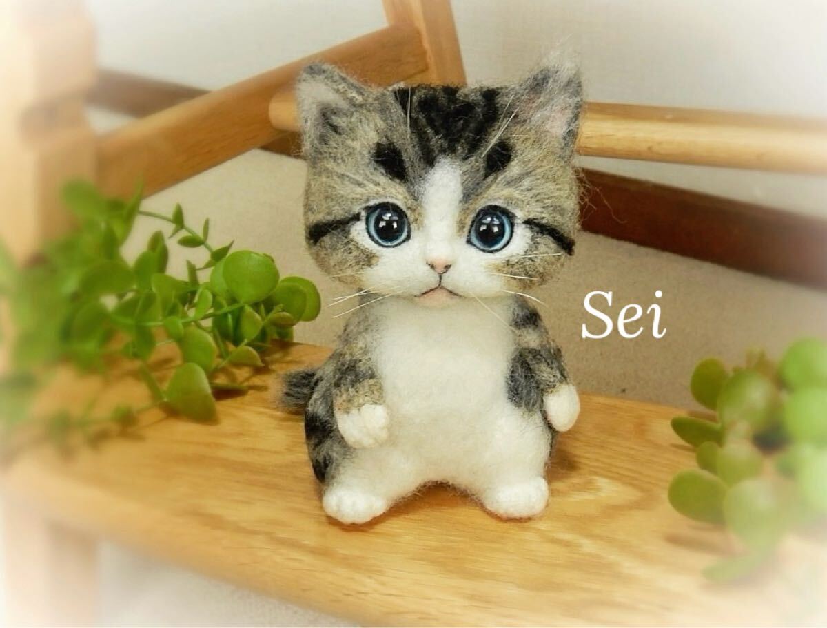 ハンドメイド☆羊毛フェルト☆バッグチャーム☆キジトラ☆ハチワレ☆ねこ☆cat☆猫 ハンドメイド☆羊毛フェルト☆バッグチャーム☆キジトラ