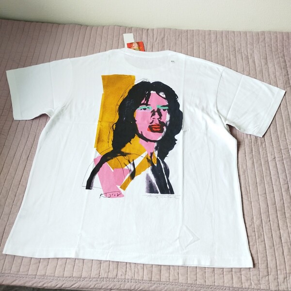 1点のみ 未使用 ユニクロ ut アンディウォーホル コラージュ ミックジャガー 半袖 Tシャツ 綿100 オーバーサイズフィット xxl men 送料無料