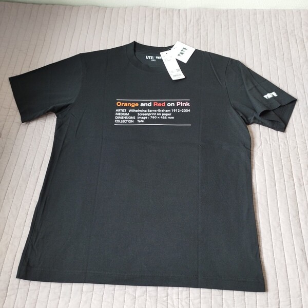 1点のみ 未使用 ユニクロ UT 美術館 コラボ tate テート 半袖 Tシャツ L メンズ 綿100 黒 ブラック プリント 匿名 送料無料