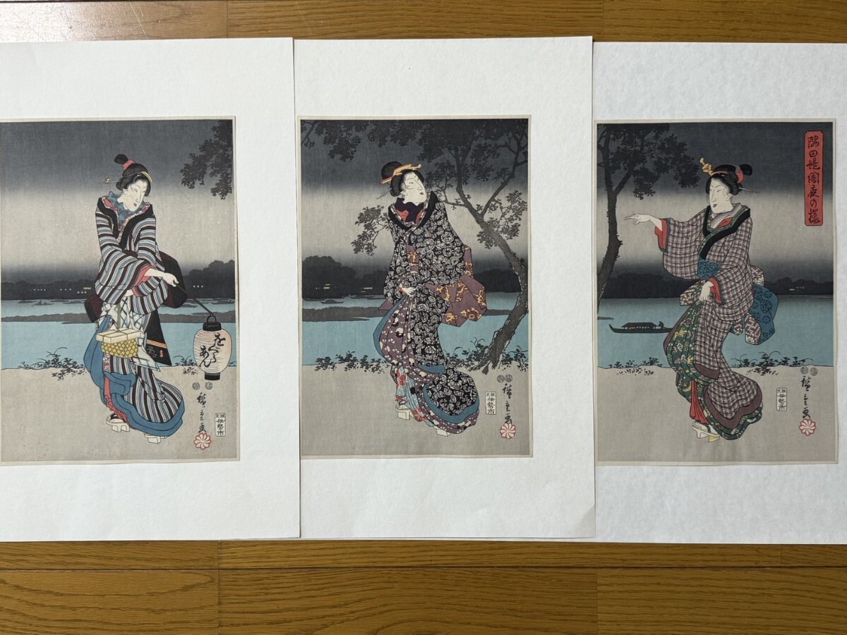 葛飾北斎門人　柳川重信　美人画木板　　　額44.5×41.5￼絵27×24cm AROUND HOKUSAI】⑦ 個性豊かな門人たち・その4――柳川重信