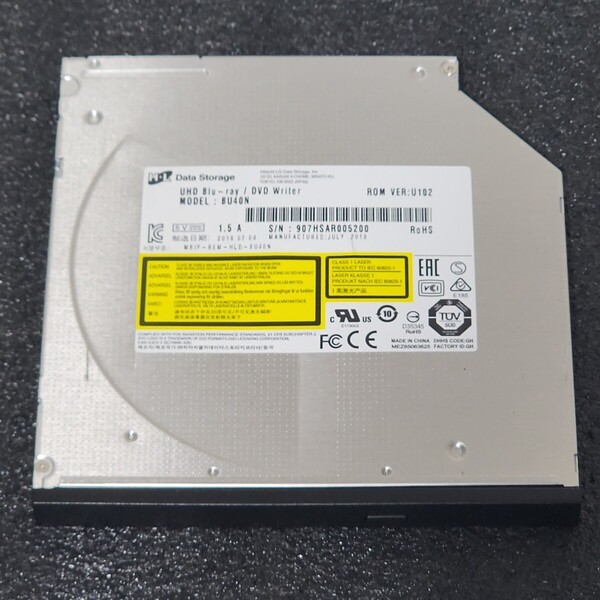 【送料無料】Hitachi-LG BU40N BD-XL スリム型ブルーレイディスクドライブ 内蔵型Blu-ray 2019年製 PCパーツ