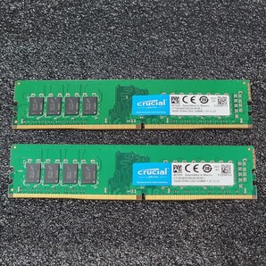 CRUCIAL DDR4-3200MHz 32GB (16GB×2枚キット) CT16G4DFD832A.M16FJ 動作確認済み デスクトップ用 PCメモリ
