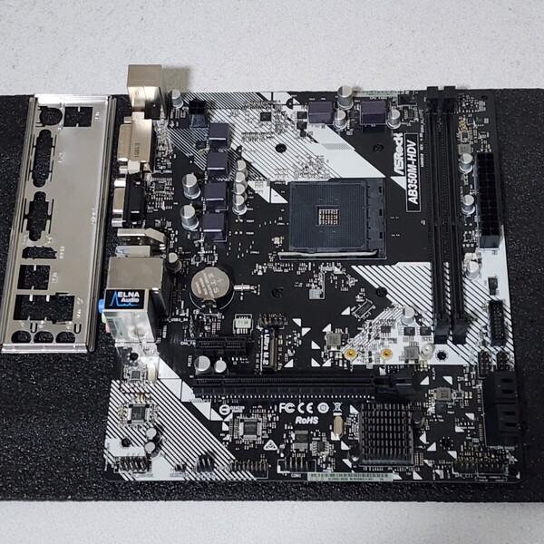 ASRock AB350M-HDV R4.0 IOパネル付属 Socket AM4 MicroATXマザーボード RYZEN5000シリーズ対応 最新Bios 動作確認済 PCパーツ