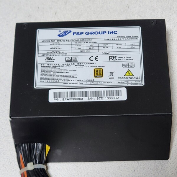 FSP GROUP FSP550-50SGGBA 550W 80PLUS GOLD認証 SFX電源ユニット 動作確認済み PCパーツ (2)
