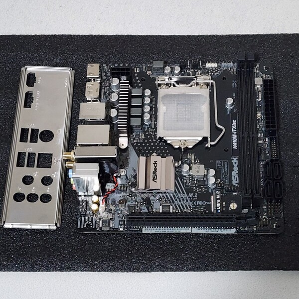 ASRock H410M-ITX/ac IOパネル付属 LGA1200 Mini-ITXマザーボード 第10世代CPU対応 最新Bios 動作確認済 PCパーツ