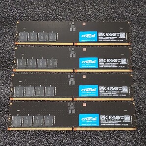 CRUCIAL DDR5-4800MHz 128GB (32GB×4枚キット) CT32G48C40U6.M16A1 動作確認済み デスクトップ用 PCメモリ