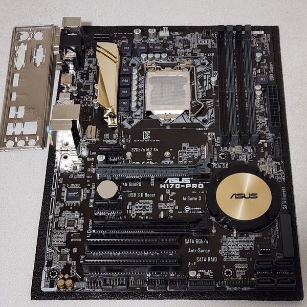 ASUS H170-PRO IOパネル付属 LGA1151 ATXマザーボード 第6・7世代CPU対応 最新Bios 動作確認済 PCパーツ