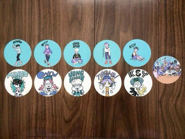 SHINee WORLD V 公式 ステッカー シール Sticker テミン オニュ ジョンヒョン ミンホ ミノ キー