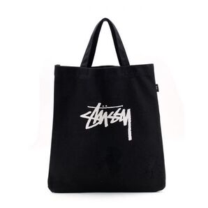 ステューシー STUSSY キャンバストートバッグ ロゴ入り ブラック 黒 未使用