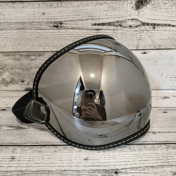 国内発送 ビンテージ ヘルメット ゴーグル B シルバー ミラータイプ バイザー バブル シールド BUCO shoei bell Thompson 500TX