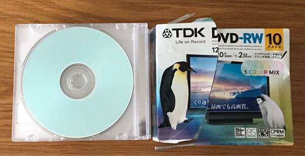 TDK★DVD-RW★10PACK★新品★インクジェットプリンタ対応★繰り返し録画でも高画質★