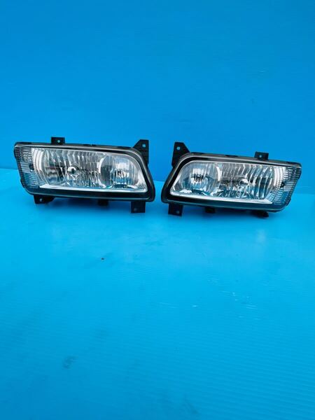 純正 三菱 ふそう スーパーグレート 軸調整タイプ HID ヘッドライト ヘッドランプ 左右セット 小糸 KOITO 100-87909 動作OK Rei4022