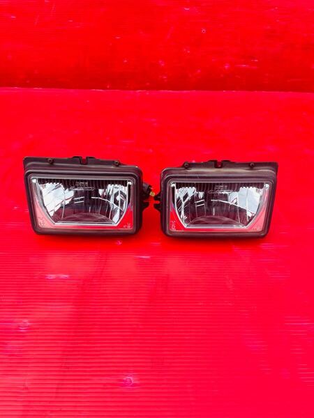 中古美品 大型 トラック バス サロンバス 小糸 KOITO LED ヘッドライト ヘッドランプ 24V 角型 角目 24385 KOITO セット 動作済み Rei4061