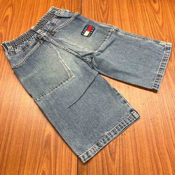 90s 90年代 Tommy Hilfiger トミー ヒルフィガー kids キッズ デニム ジーンズ ジーパン パンツ ショートパンツ ハーフ 7/130cm
