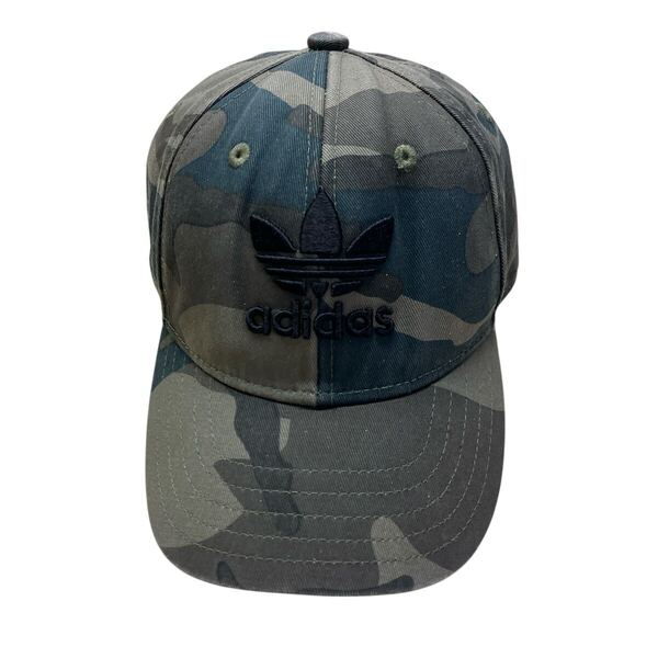 adidas アディダス kids キッズ 子供用 ジャニア cap キャップ 帽子 カモフラ 迷彩 トレフォイル OSFC (51-54cm)free グリーン