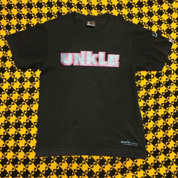 希少!激レア!初期 unkle × bape men's メンズ tシャツ futura a bathing ape フューチュラ エイプ ベイプ アベイシングエイプ 裏原 M