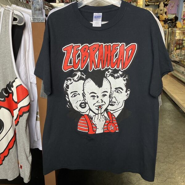 ZEBRA HEAD ゼブラヘッド men's メンズ トップス 半袖 tシャツ アメリカ ROCK ロック BAND バンド GILDAN 古着 used L