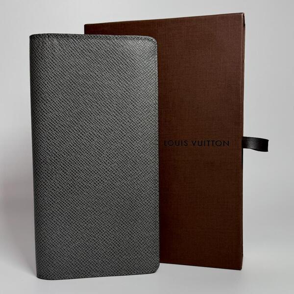 LOUIS VUITTON ルイヴィトン ポルトフォイユ ロン 長財布 タイガ グレー お札入れ レザー カードケース メンズ ウォレット 名刺入れ 革小物