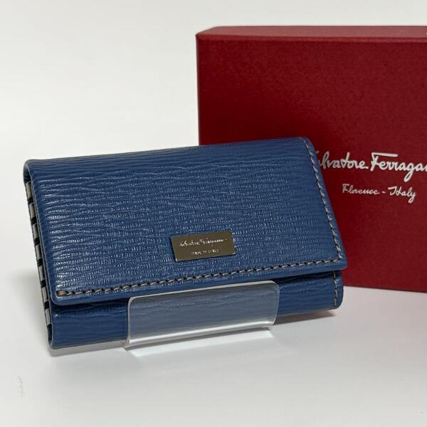 未使用品 Salvatore Ferragamo サルヴァトーレ フェラガモ 6連 キーケース キーホルダー レザー メンズ レディース ユニセックス 革小物