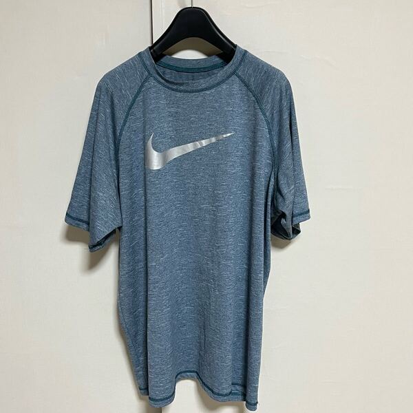nike ナイキ ラグラン DRI FIT Tシャツ 霜降青灰 XL 美品 管理B1527