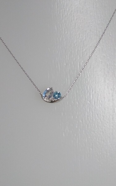 K10(WG)ジルコンデザインネックレス!「STAR JEWELRY(スタージュエリー)」。