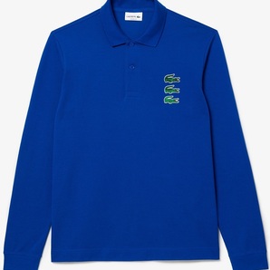 Lacoste (ラコステ) タイムライン クロック 長袖 ポロシャツ Sサイズ ブルー PH5723-99