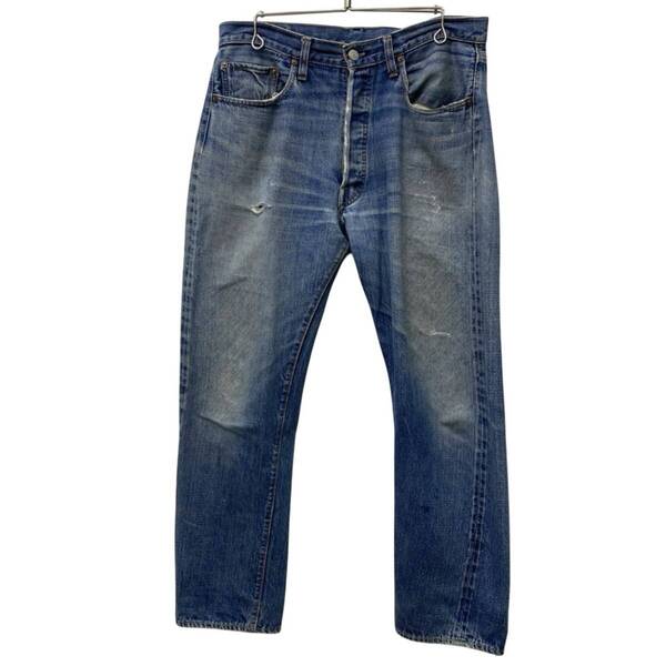 70s 66前期 オリジナル Levi’s 501 W33~W34 ビンテージ バックポケット裏シングル ボタン裏6刻印 1970年代 赤耳 ジーンズ デニムパンツ