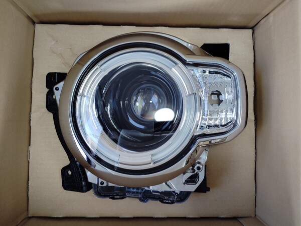 全国送料無料 美品破損無 ハスラー MR52S ヘッドライト 左 左側 助手席 LED レベ付 イチコー 1985 打刻2L 35320-59S10 管理2500938