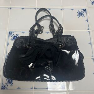 エポカ ブラック ハンドバッグ 未使用に近い美品