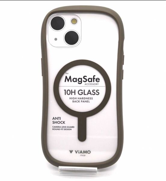 【新品】iPhone 15 14 高速充電対応 耐傷 耐衝撃ハイブリッドケース ViAMO charge カーキ B1512