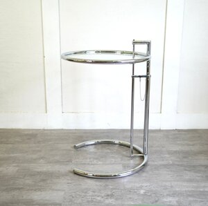 クラシコン /Classi Con /E-1027 アジャスタブルテーブル クリアガラス / アイリーン・グレイ Eileen Gray 340044