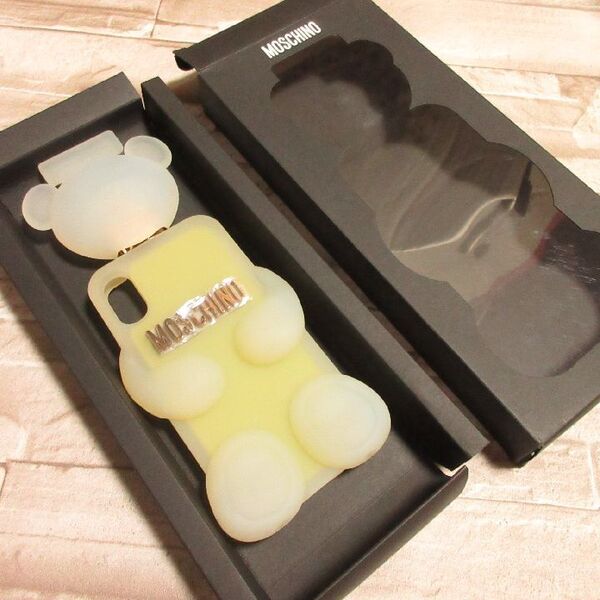 MOSCHINO★iPhone X/XS モスキーノ トイ2 アイフォン スマホ 携帯 シリコン ケース カバー くま クマ テディベア パフューム型 未使用 H