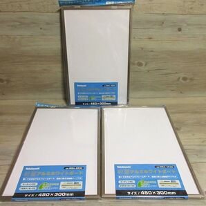 3枚セット★軽量アルミ ホワイトボード 450×300mm ナカバヤシ 各部屋 店舗 オフィス 会社 会議 学校 施設 イベント メニュー WBA-4530 ②