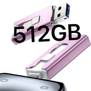 usbメモリ アプリ不要 phone から 直接 usb に写真 を 移す」phone対応 データ保存 移行 512GB パープル