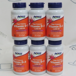 ☆now/ナウフーズ ビタミン D-3 1000IU 180粒×6個 2027年8月♪