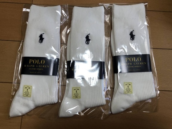 送料込 新品 POLO 靴下 ポロ ラルフローレン メンズ ソックス 紳士 6足セット 24-26cm p7