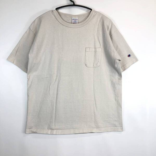 USA製 チャンピオン Champion T1011 半袖ポケットTシャツ 薄いグレー系 Lサイズ