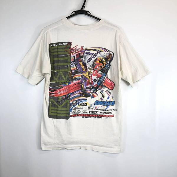 90s USA製 Allsport 半袖Tシャツ Lサイズ Sinisalo シニサロ jeremy mcgrath モトクロスバイク