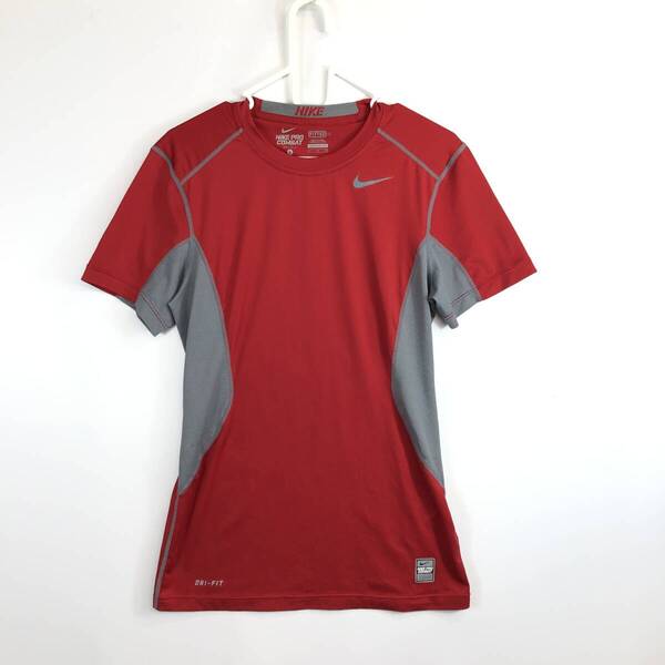 NIKE PRO FITTED ナイキプロ 半袖インナーシャツ レッド系 メンズSサイズ 449825