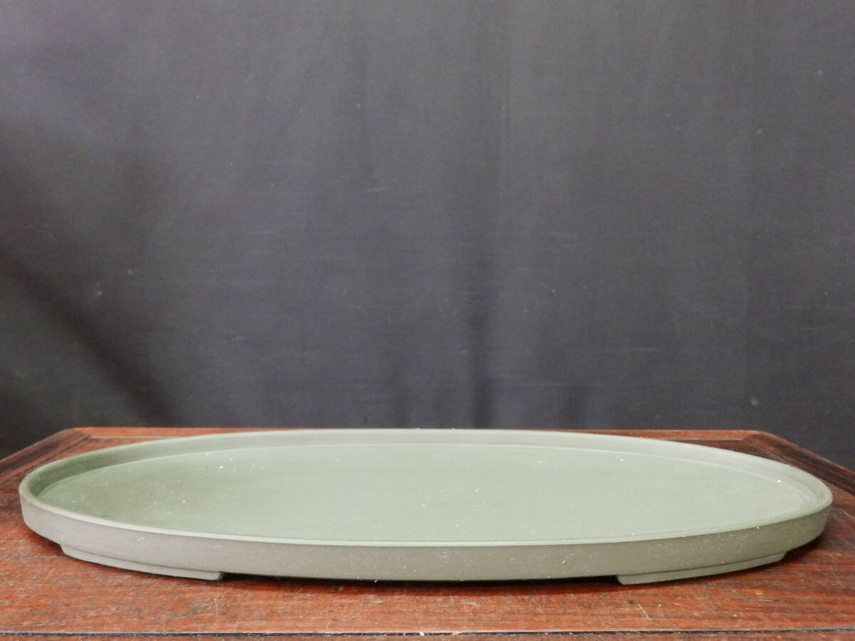 盆栽鉢 時代水庄園縁入り楕円41x29x7cm Yahoo!オークション -「水 庄園」(鉢) (盆栽用具)の落札相場