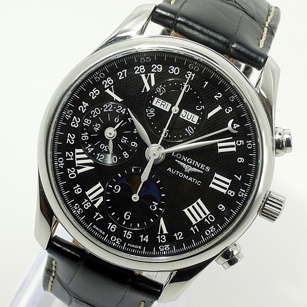 SS LONGINES ロンジン L2.673.4 マスターコレクション クロノグラフ ムーンフェイズ AT 《 即決・消費税無・送料込 》箱・保・タグ・取説