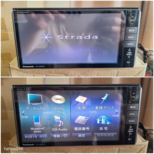 Panasonic ナビ ストラーダ 型式 CN-S300WD DVD再生 Bluetooth テレビ フルセグ SDカード USB iPod CD録音 パナソニック Strada カーナビ