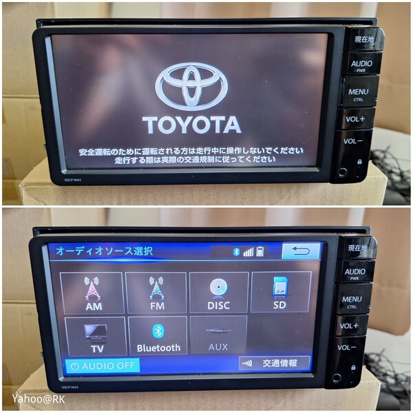 トヨタ 純正ナビ 型式 NSCP-W64 Bluetooth テレビ ワンセグ SDカード AUX CD 品番 08545-00W61 Pioneer carrozzeria カーナビ TOYOTA