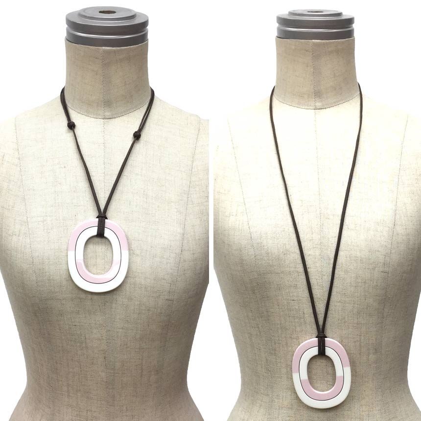 【未使用品】エルメス イスム バッファローホーンネックレス パープル/ホワイト HERMES エルメス ネックレス H EQUIPE エキップ バッファロー