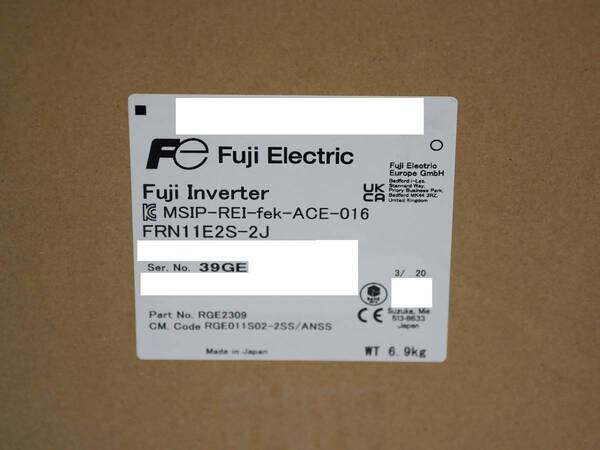 新品・FRN11E2S-2J・送料無料・富士電機 インバータ