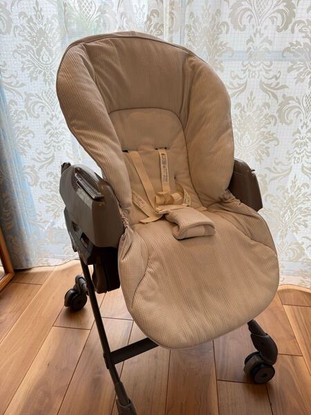 【美品】コンビ 電動ハイローチェア ネムリラ AUTO SWING BEDi Long スリープシェル EG+ ミルキーベージュ