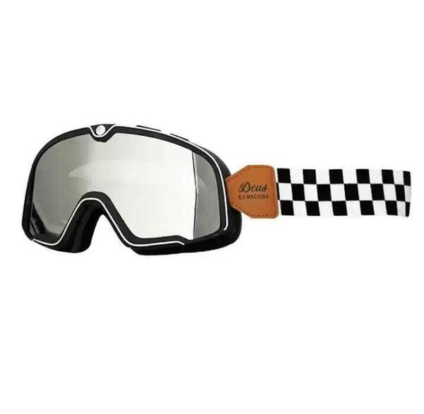 チェッカー モトクロス ゴーグル ビンテージ風デザイン バイク ゴーグル fox スコット vmx ハーレー BELL BUCO tt&co オフロード moto3