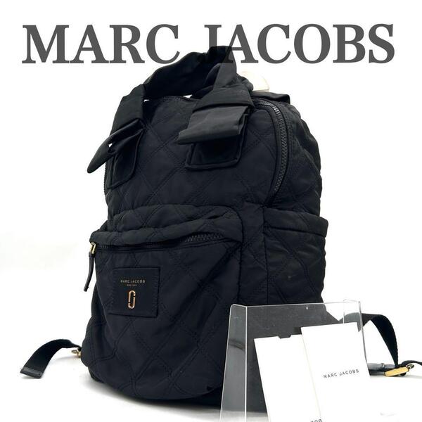 マークジェイコブス MARC JAOCOBS リュックサック バックパック 2way JJロゴ ナイロン キルティング A4 トートバッグ 黒 ブラック