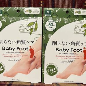 ベビーフット 削らない角質ケア イージーパック Mサイズ Baby foot 60分タイプ 抹茶バニラの香り リベルタ イージーパック フットケア